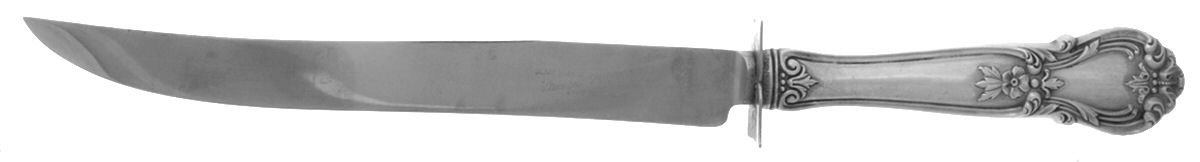 Ancestry (Sterling, 1940) Large Carving/Roast Knife StnlBl w/Sterling Guard by Weidlich Silver-1
