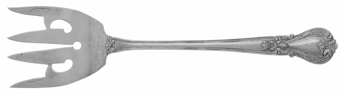 Ancestry (Sterling, 1940) Large Solid Tined Sardine Serving Fork by Weidlich Silver-1