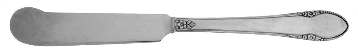 Colonial Bead (Sterling, 1930) Flat Handle Butter Spreader by Weidlich Silver-1