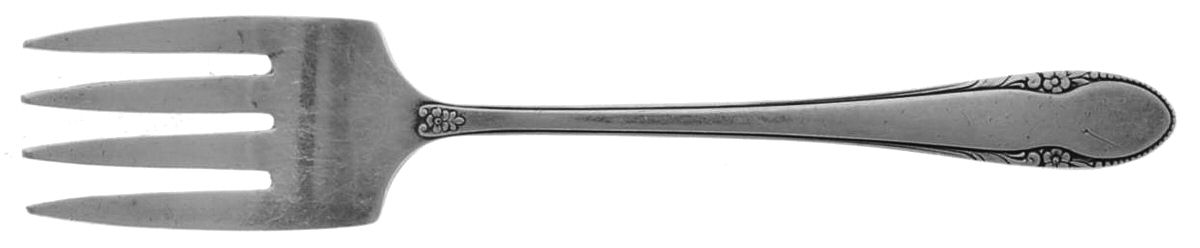 Colonial Bead (Sterling, 1930) Baby Fork by Weidlich Silver-1