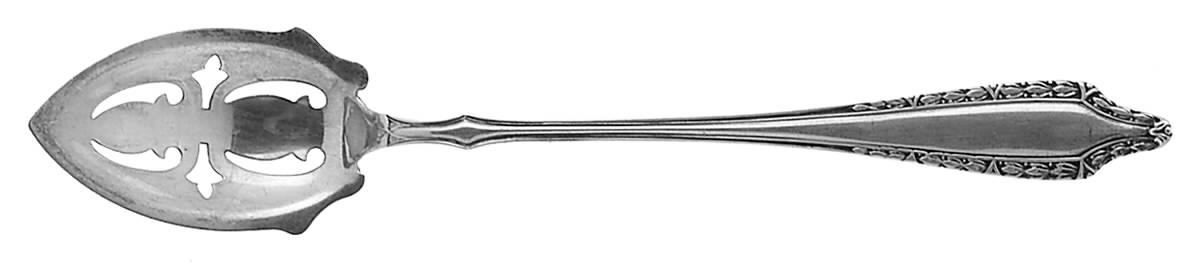 Devon (Sterling, 1925) Pierced Bowl Short Handle Olive Spoon by Weidlich Silver-1