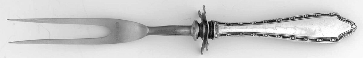 Devon (Sterling, 1925) Small Steak Carving Fork with Stainless Prongs by Weidlich Silver-1