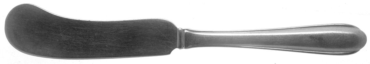 Fiancee (Sterling, 1931) Flat Handle Butter Spreader by Weidlich Silver-1