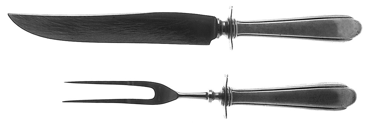 Fiancee (Sterling, 1931) Small Stainless Blade 2-Piece Steak Carving Set by Weidlich Silver-1