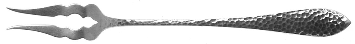 Hammered (Sterling, 1925) Olive Fork by Weidlich Silver-1