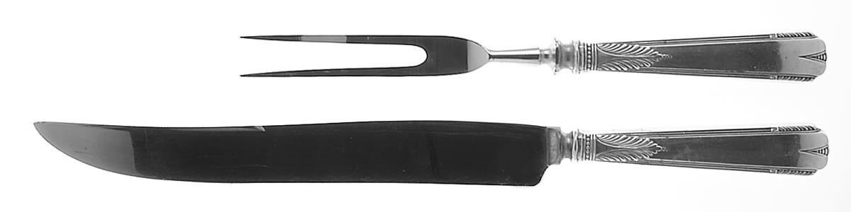 Lenox (Sterling, 1933) Small Stainless Blade 2-Piece Steak Carving Set by Weidlich Silver-1