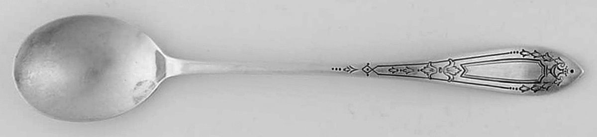 No 43 (Sterling, 1920) Large Sherbet Spoon by Weidlich Silver-1