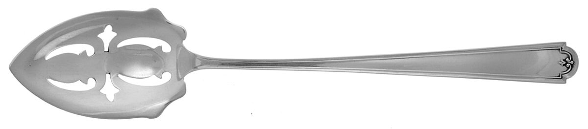Priscilla Sterling (Sterling, 1928, No Monograms) Pierced Bowl Short Handle Olive Spoon by Weidlich Silver-1