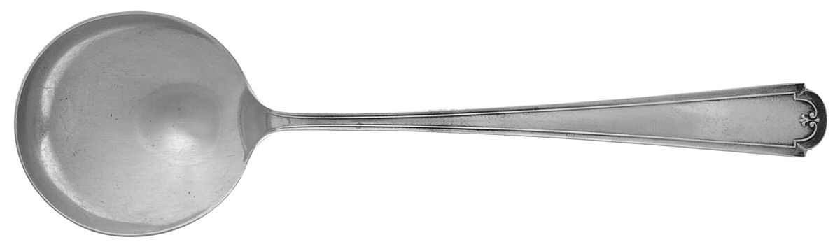Priscilla Sterling (Sterling, 1928, No Monograms) Round Bowl Soup Spoon (Gumbo) by Weidlich Silver-1