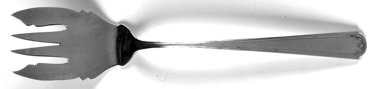 Priscilla Sterling (Sterling, 1928, No Monograms) Medium Solid Cold Meat Serving Fork by Weidlich Silver-1