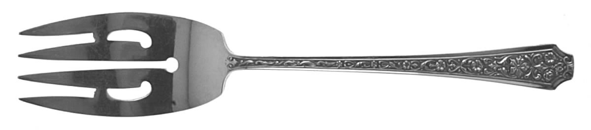 Sterling Beauty (Sterling, 1937) Small Solid Cold Meat Serving Fork by Weidlich Silver-1