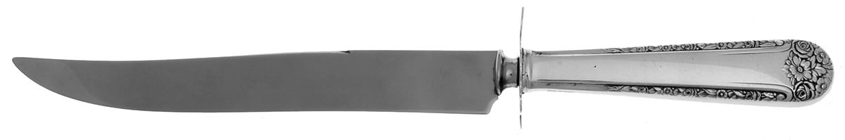 Tea Rose (Sterling, 1940) Small Carving Knife W/Sterling Guard by Weidlich Silver-1