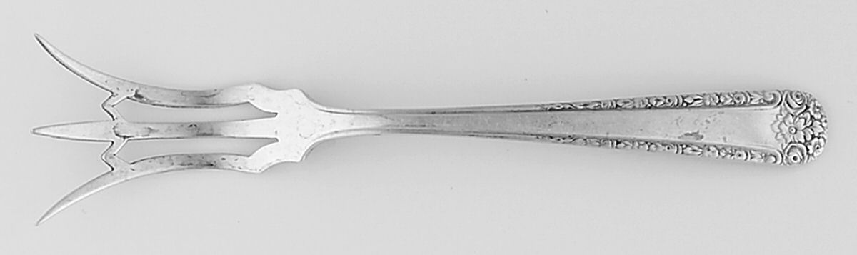 Tea Rose (Sterling, 1940) Lemon Fork by Weidlich Silver-1