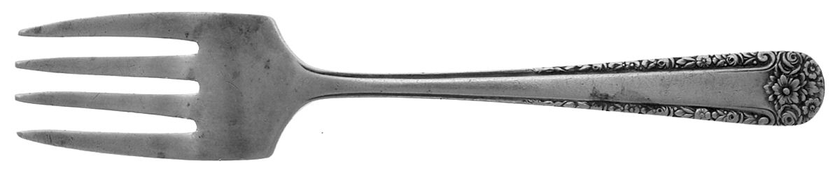 Tea Rose (Sterling, 1940) Baby Fork by Weidlich Silver-1
