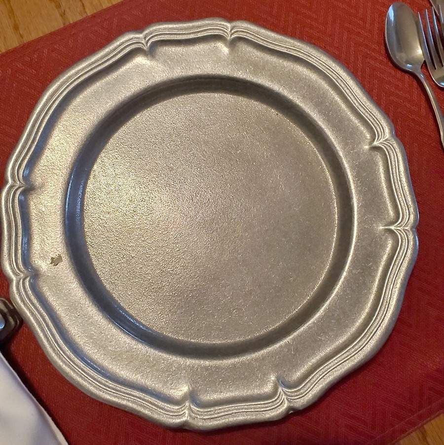 Country French (Armetale, Hollowware, Satin) 10" Dinner Plate by Wilton Armetale-1