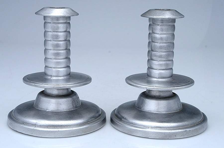 Armetale Hollowware (Non-Silver) Pair of 6" Candlesticks by Wilton Armetale-1