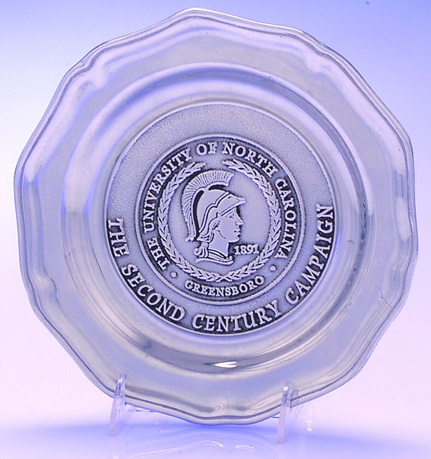 University of North Carolina (Armetale, Hollowware) 9" Salad Plate by Wilton Armetale-1