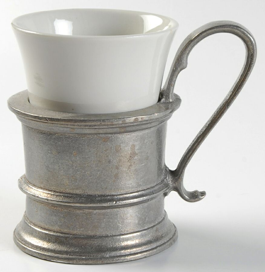Armetale Hollowware (Non-Silver) Soda Holder & Ceramic Insert by Wilton Armetale-1