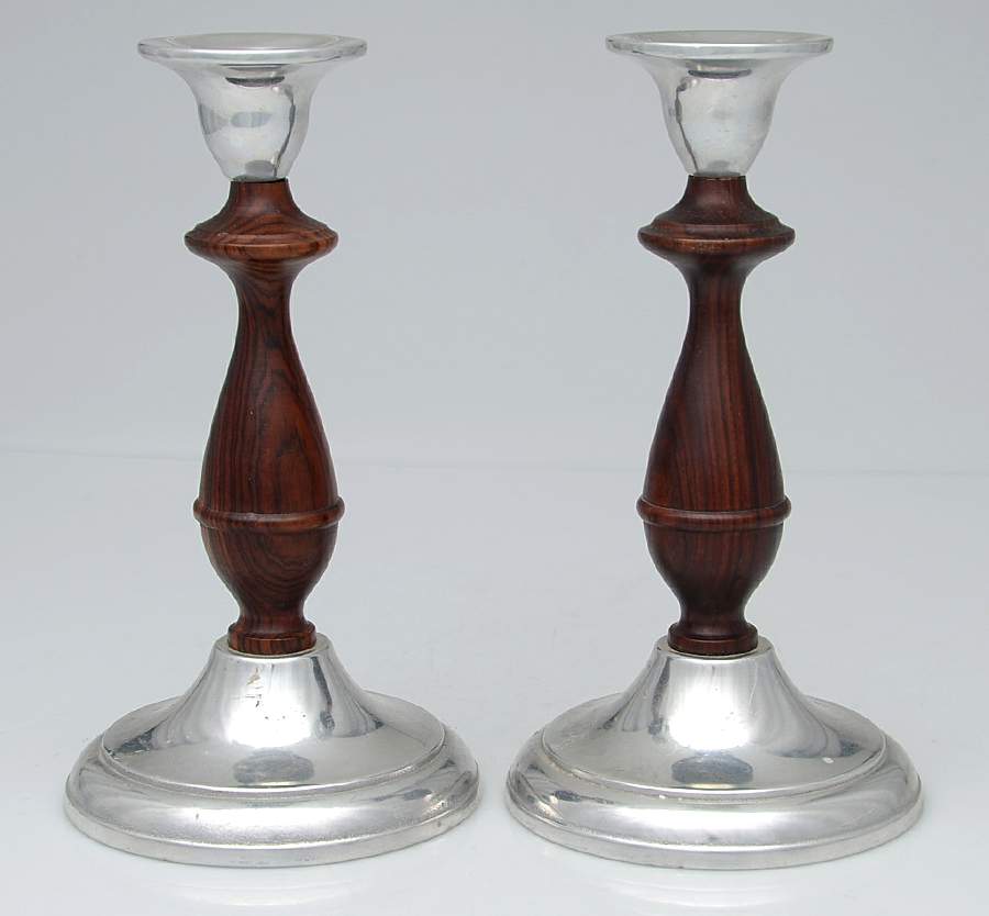 Armetale Hollowware (Non-Silver) Pair of 9" Candlesticks by Wilton Armetale-1