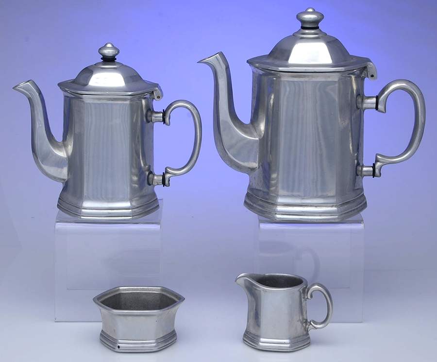 Mulberry Hill (Armetale, Hollowware) 4 Piece Tea Set (CP, TP, CR, SUO) by Wilton Armetale-1