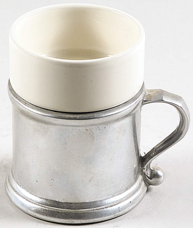 Plough Tavern (Armetale, Hollowware) Coffee Cup with Ceramic Liner by Wilton Armetale-1