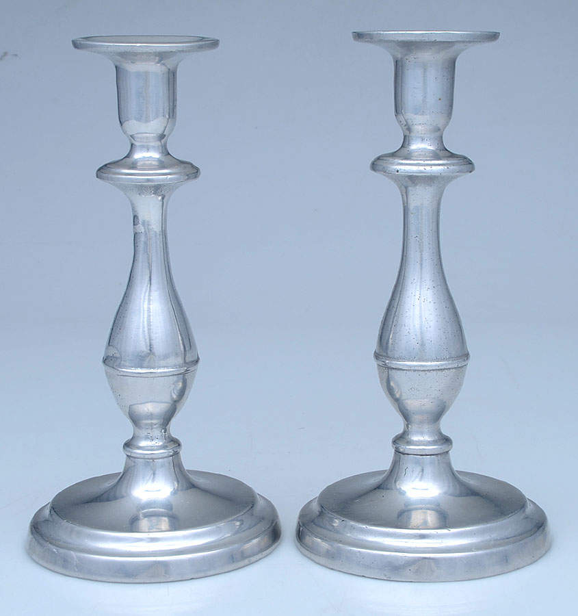 Plough Tavern (Armetale, Hollowware) Pair of 9" Candlesticks by Wilton Armetale-1