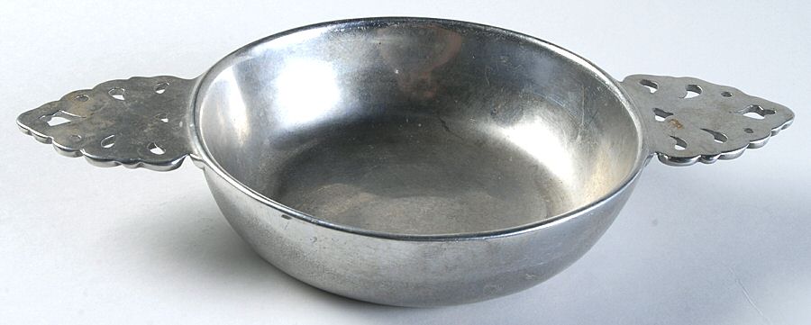 Plough Tavern (Armetale, Hollowware) Double Handled Porringer by Wilton Armetale-1