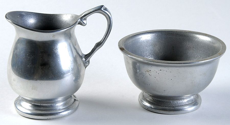 Plough Tavern (Armetale, Hollowware) Mini Creamer and Open Sugar Set by Wilton Armetale-1