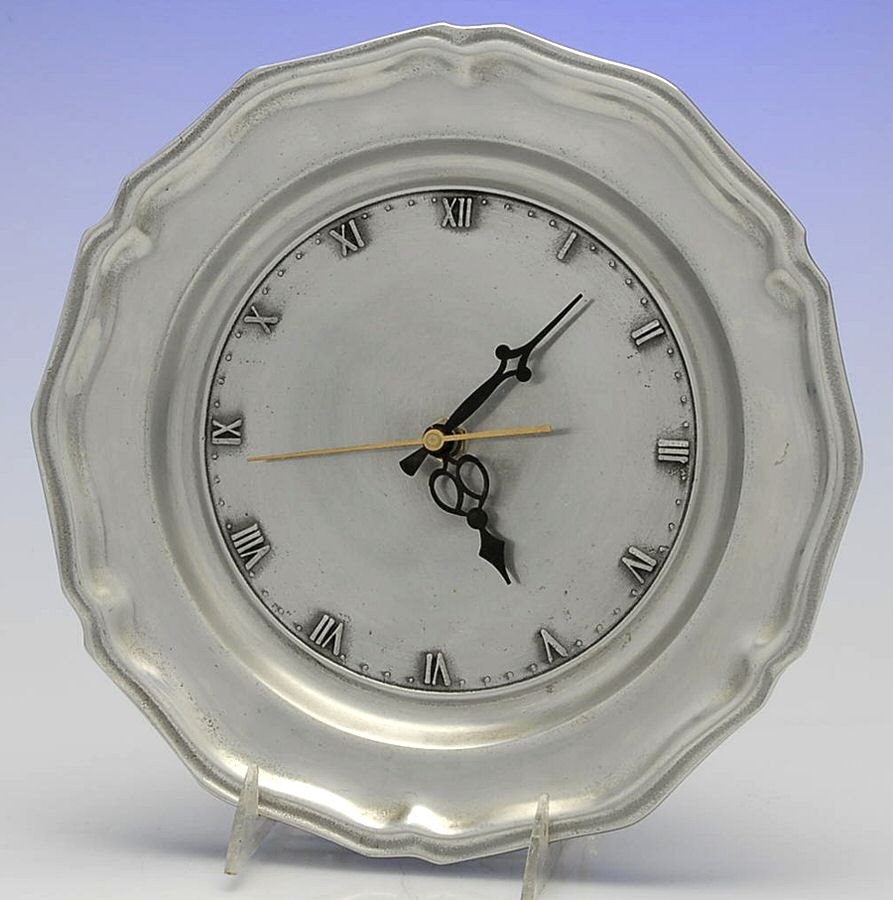 Queen Anne (Armetale, Hollowware, Glossy) Wall Hanging Clock by Wilton Armetale-1