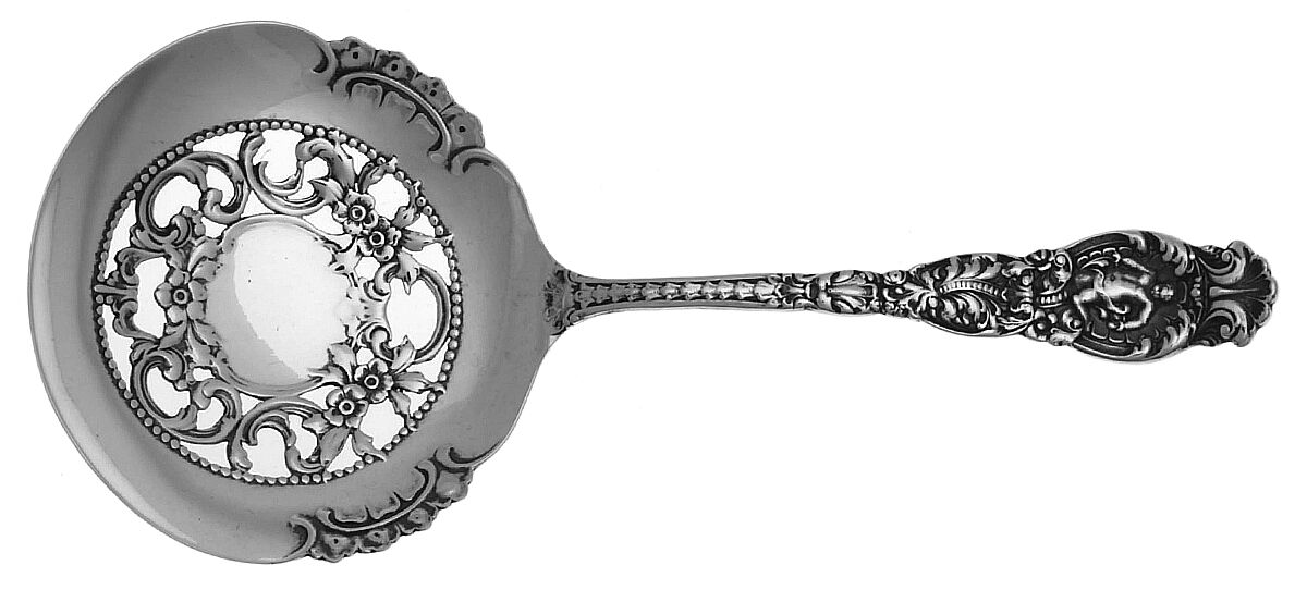 Ariel (Sterling, 1895) Solid Bon Bon Spoon with Pierced Bowl by Wendell-1