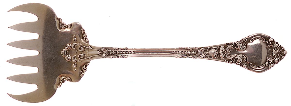 Athenia (Sterling, 1890) Large Solid Tined Sardine Serving Fork by Wendell-1