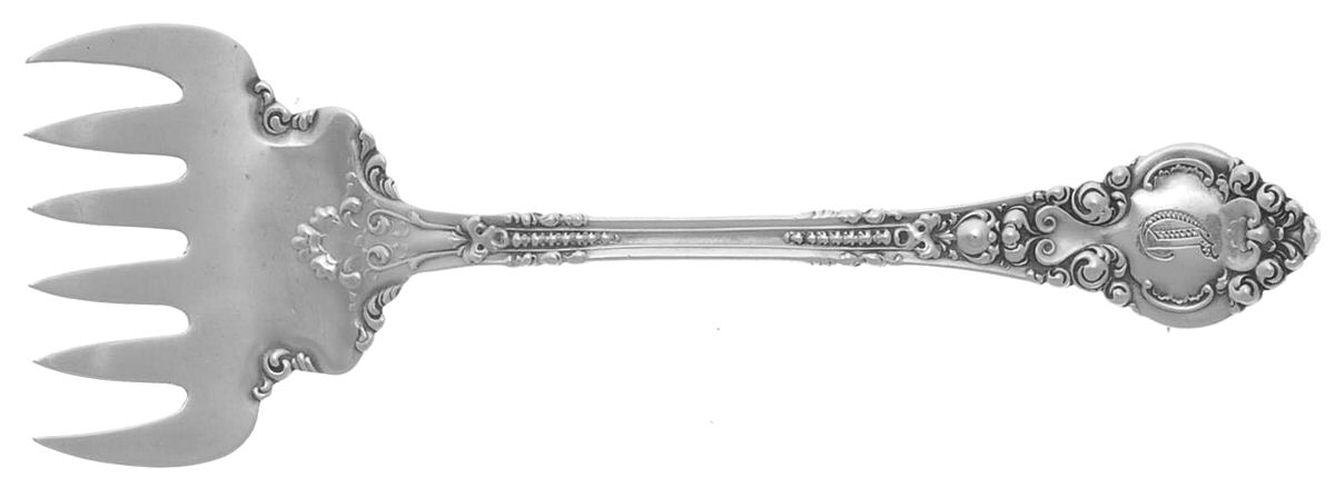 Athenia (Sterling, 1890) Large Solid Tined Sardine Serving Fork by Wendell-1