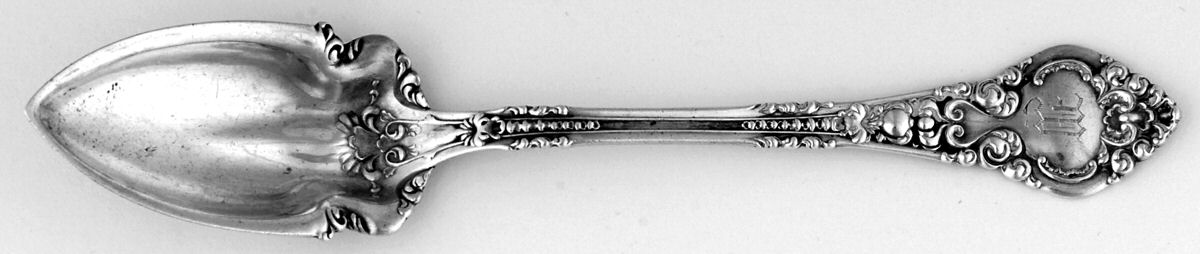 Athenia (Sterling, 1890) Fruit/Orange Spoon W/Monogram by Wendell-1