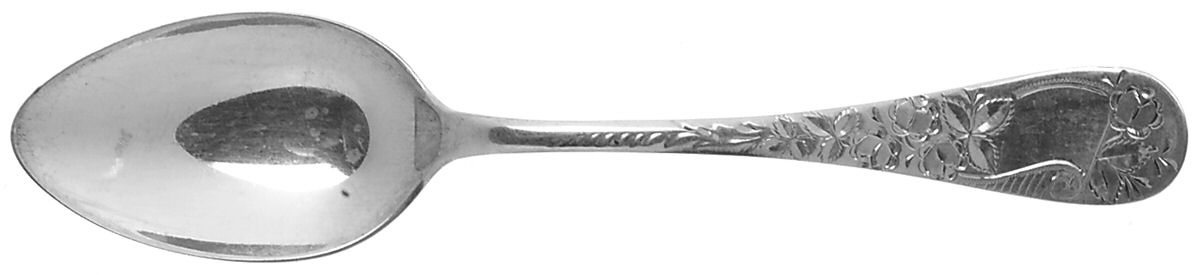 Hand Engraved (Sterling, 1885) Five O'Clock Teaspoon by Wendell-1