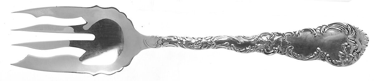 Junior Rococo (Sterling, 1896) Individual Salad Fork by Wendell-1