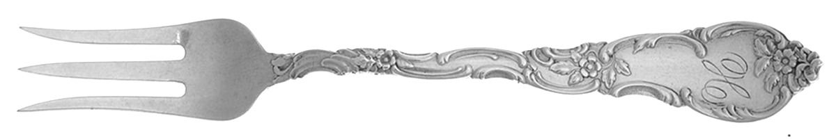 Junior Rococo (Sterling, 1896) Monogrammed Individual Berry Fork by Wendell-1