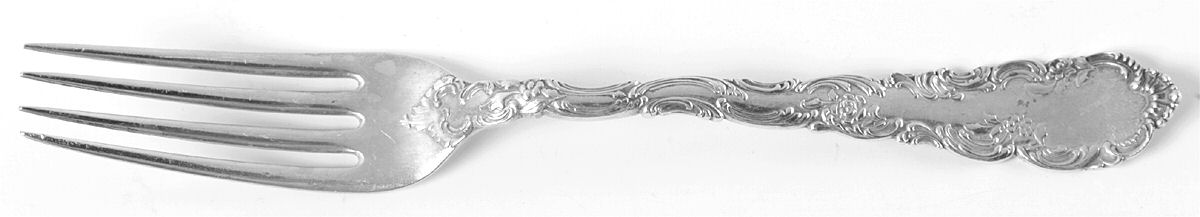 Junior Rococo (Sterling, 1896) Monogram Fork by Wendell-1
