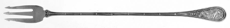 Bird (Sterling, 1865) Long Handle Olive Fork by John R Wendt-1