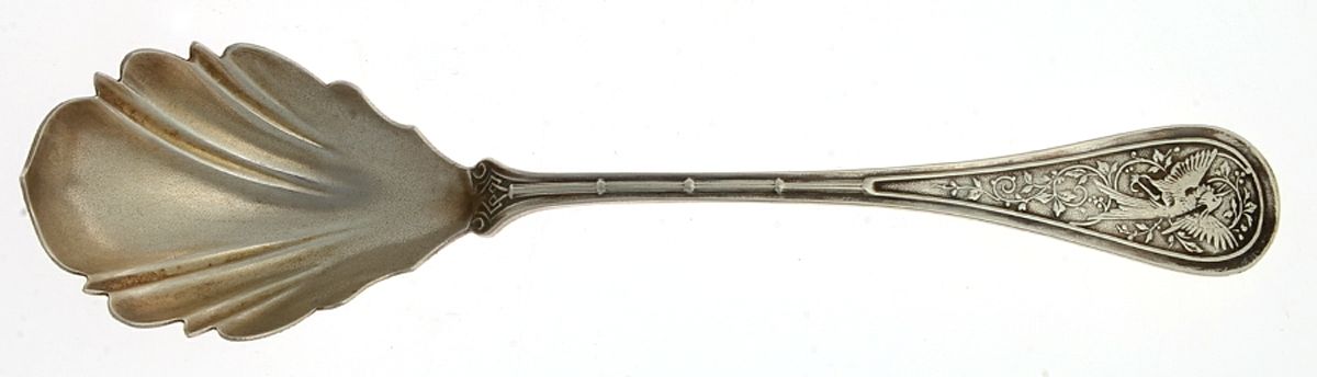 Bird (Sterling, 1865) Large Jelly Spoon by John R Wendt-1