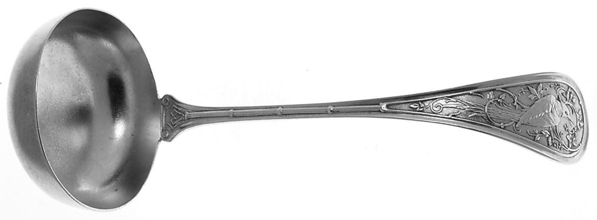 Bird (Sterling, 1865) Monogramed Solid Piece Gravy Ladle by John R Wendt-1