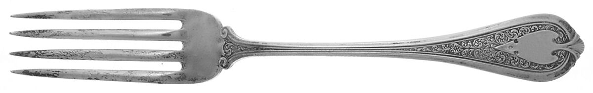 Florentine (Sterling, 1870, no monogram) Fork by John R Wendt-1