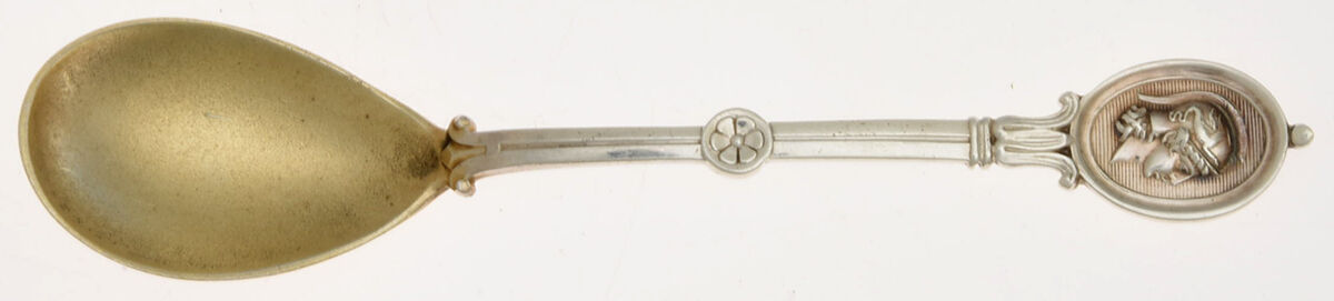 Medallion (Sterling, 1862) Egg Spoon by John R Wendt-1