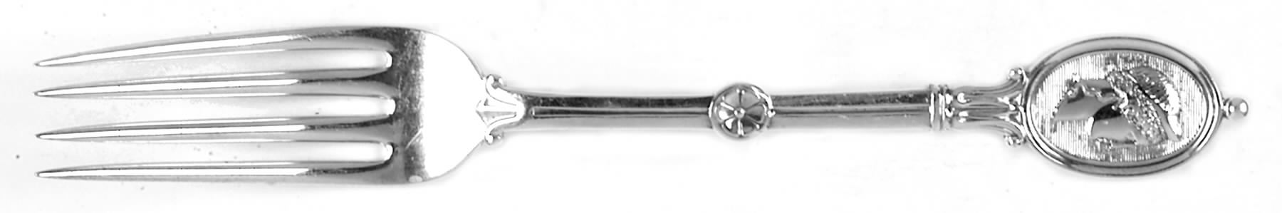 Medallion (Sterling, 1862) Monogram Fork by John R Wendt-1