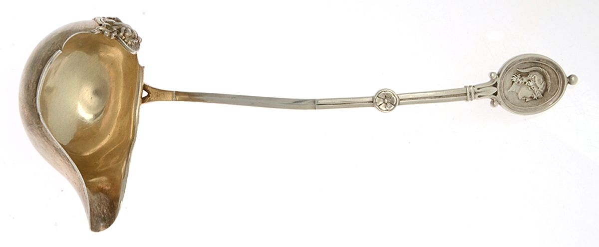 Medallion (Sterling, 1862) Cream Dipper with One Spout by John R Wendt-1