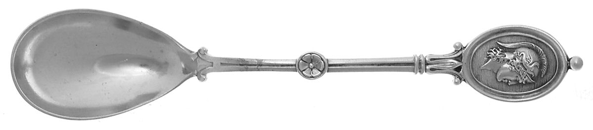 Medallion (Sterling, 1862) Coin Ice Cream Spoon Individual by John R Wendt-1