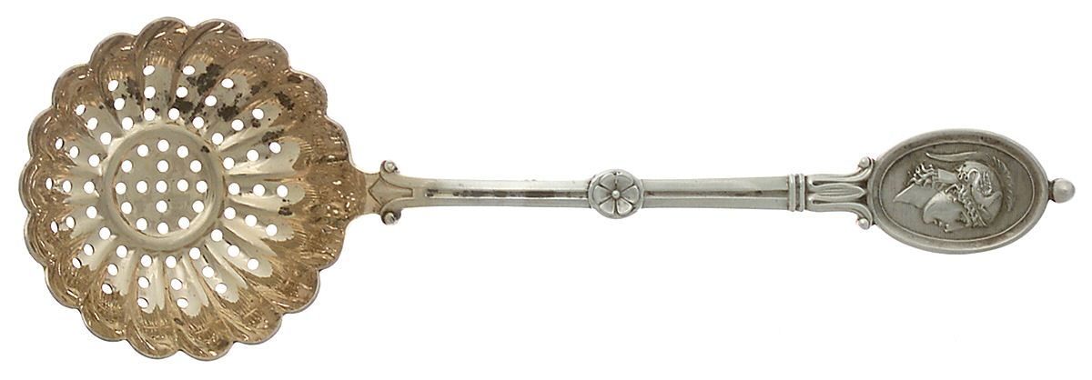 Medallion (Sterling, 1862) Large Sugar Sifter by John R Wendt-1