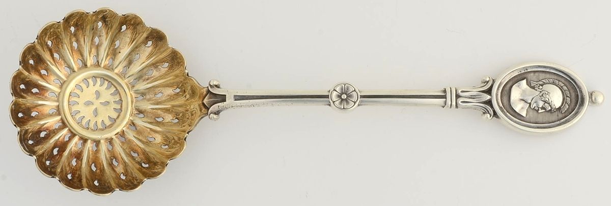 Medallion (Sterling, 1862) Large Sugar Sifter by John R Wendt-1