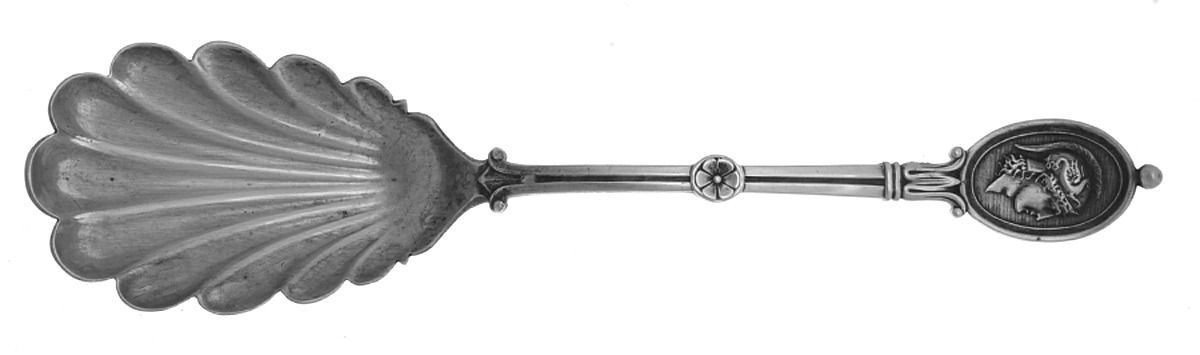 Medallion (Sterling, 1862) Spoon-Berry/Casserole-Sld/Shll by John R Wendt-1