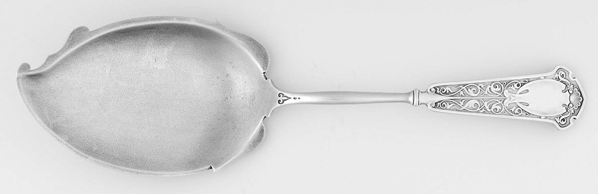 Arabesque (Sterling, 1870, No Monograms) Large Solid Fish Server by John R Wendt-1