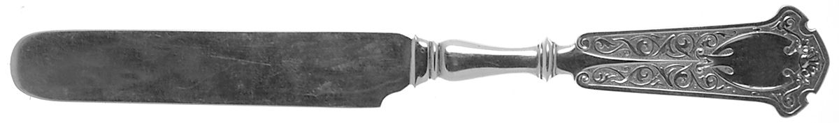 Arabesque (Sterling, 1870, No Monograms) Solid Dessert/Tea Knife by John R Wendt-1